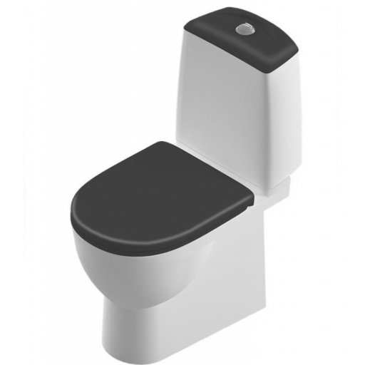 Унитаз-компакт напольный с бачком Sanita Luxe BEST COMFORT WC.CC/Best/2-DM/BLK.G/S1 с сиденьем Soft close